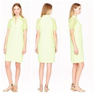 J.Crew Green Eyelet Shirtdress